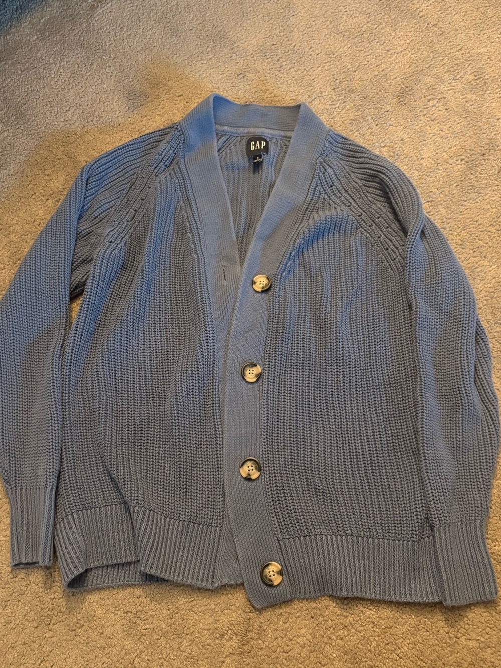 GAP Women’s Light Blue Button-Front Cardigan